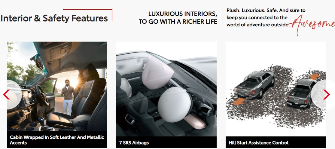 Toyota Hilux Interior images