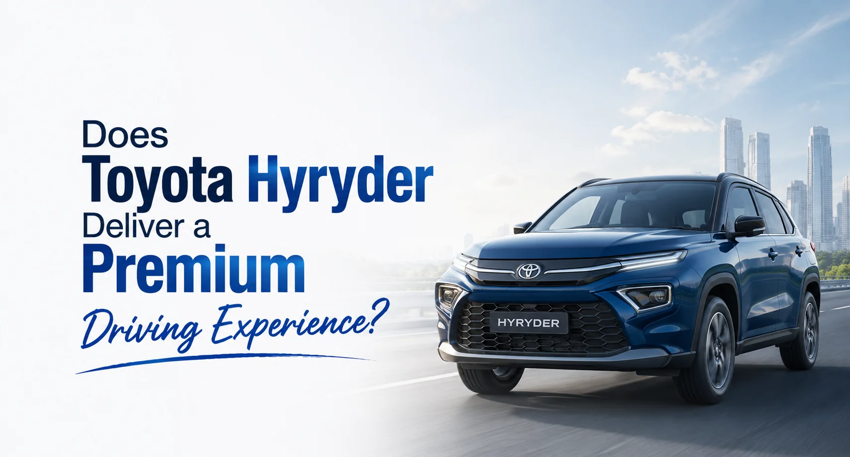 toyota hyryder premium driving