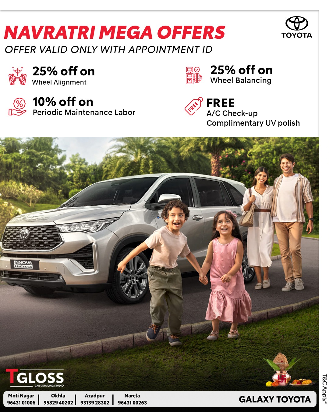 NAVRATRI Toyota car  Mega service