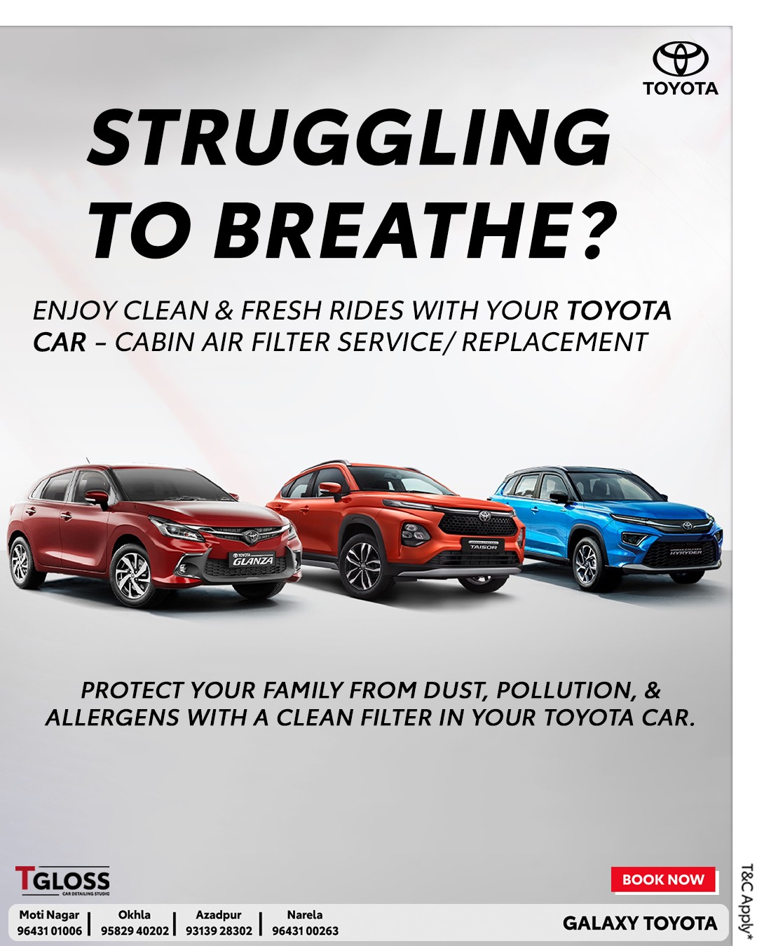 Toyota Car - CABIN AIR FILTER SERVICE